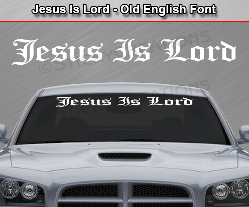 Jesus Is Lord Windshield Decal Sticker Tribal Flame Vinyl Graphic Design