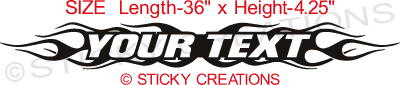 #100 Custom Tribal Flame Sticker Decal Graphic