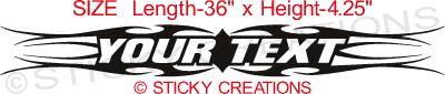 #113 Custom Tribal Flame Sticker Decal Graphic