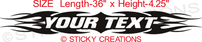 #114 Custom Tribal Flame Sticker Decal Graphic