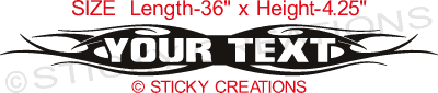 #115 Custom Tribal Flame Sticker Decal Graphic