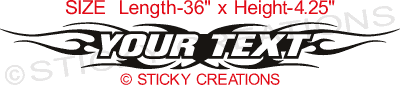 #116 Custom Tribal Flame Sticker Decal Graphic