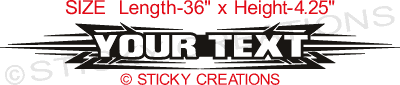 #117 Custom Tribal Flame Sticker Decal Graphic