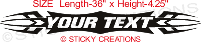 #120 Custom Tribal Flame Sticker Decal Graphic