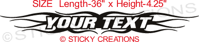 #121 Custom Tribal Flame Sticker Decal Graphic