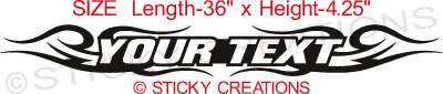 #122 Custom Tribal Flame Sticker Decal Graphic