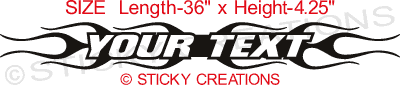 #124 Custom Tribal Flame Sticker Decal Graphic