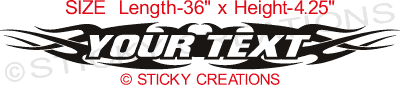#148 Custom Tribal Flame Sticker Decal Graphic