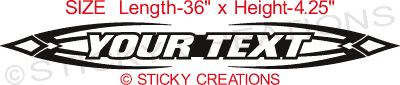 #150 Custom Tribal Flame Sticker Decal Graphic