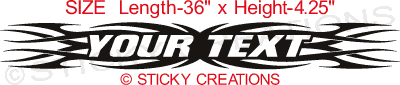 #161 Custom Tribal Flame Sticker Decal Graphic