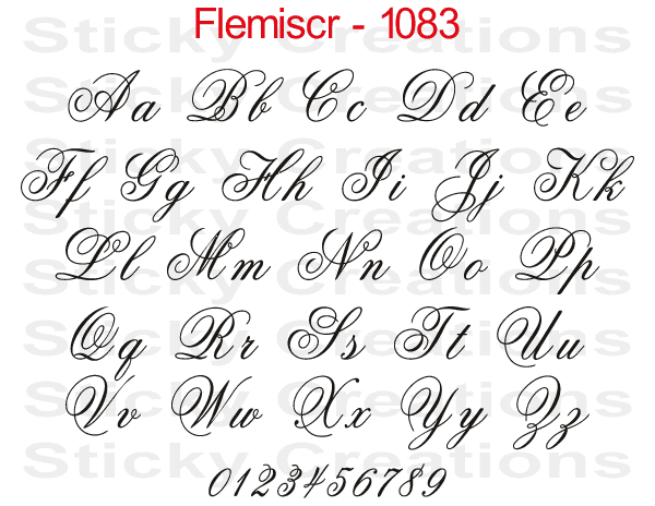 1083 CUSTOM FANCY SCRIPT LETTERING Customized Vehicle Decal Sticker 