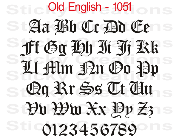 what font is old english