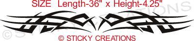 #102 Tribal Flame Sticker Decal Graphic