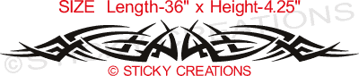 #105 Tribal Flame Sticker Decal Graphic