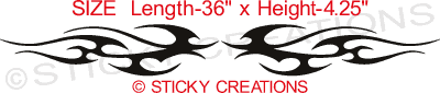 #116 Tribal Flame Sticker Decal Graphic