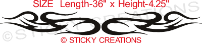 #122 Tribal Flame Sticker Decal Graphic