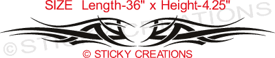 #126 Tribal Flame Sticker Decal Graphic