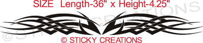 #128 Tribal Flame Sticker Decal Graphic