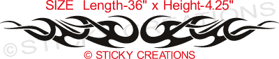 #138 Tribal Flame Sticker Decal Graphic