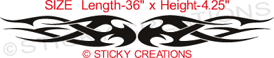 #143 Tribal Flame Sticker Decal Graphic