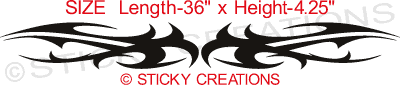 #159 Tribal Flame Sticker Decal Graphic