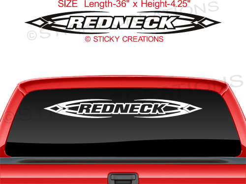 150 Redneck Tribal Scallop Windshield Decal Window Design Graphic Sticker Truck